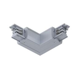 Paulmann ProRail3 91370 Rail System Connector L-Piece Outside 101 x 101 mm Max. 3,680 W Silver Rail Systems Ceiling Rail Metal/Plastic