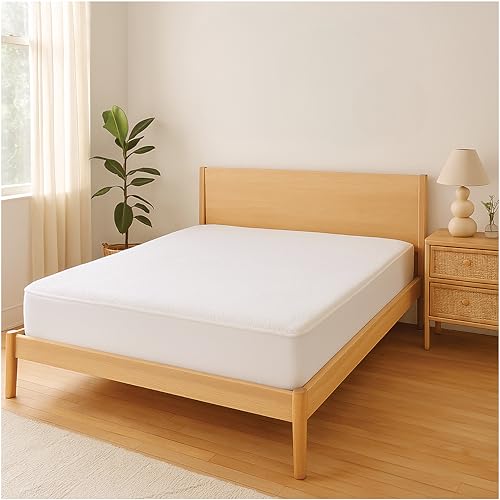 Snuze Soft Terry Mattress Protector – Queen Size, Waterproof Cover – Soft, Breathable, Machine Washable, Fits Up to 20” Deep Mattress