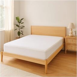 Snuze Soft Terry Mattress Protector – Queen Size, Waterproof Cover – Soft, Breathable, Machine Washable, Fits Up to 20” Deep Mattress