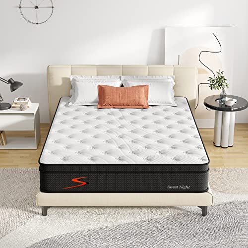 Sweetnight Single Mattress 3FT, 8 Inch Memory Foam Spring Mattress, Gel Memory Foam Hybrid Mattress,Breathable Skin-friendly Durable Medium Firm Mattress,Black (90x190x20cm)