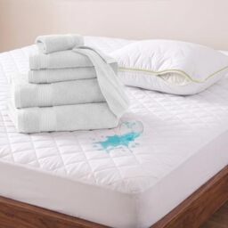 BERIBO Serenity Towel Set with Pillow & Mattress Protector (Super King, White)