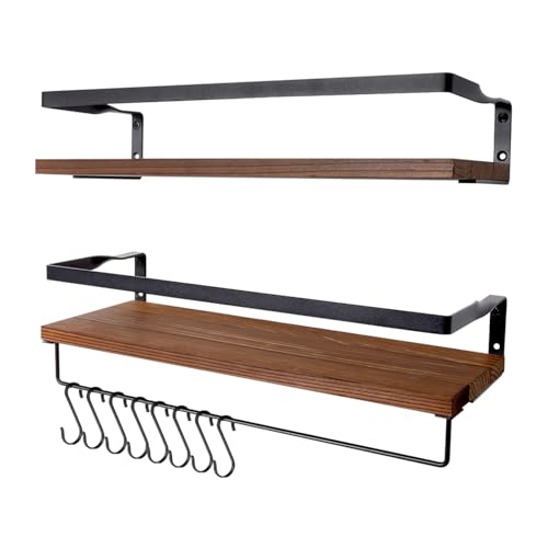 AGM Floating Shelves Wall Mounted Shelf, Wooden Wall Shelves