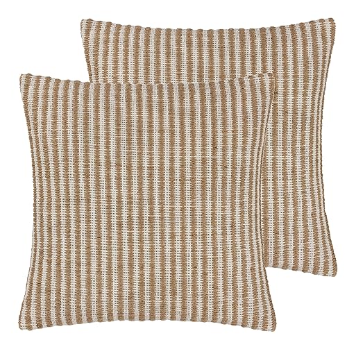 Yard Organik Stripe Feather Filled Cushions Twin Pack