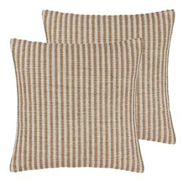 Yard Organik Stripe Feather Filled Cushions Twin Pack