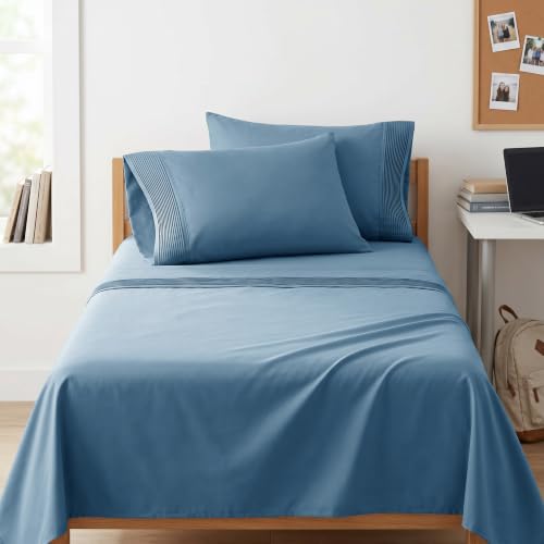 "Southshore Fine Living, Inc. Deep Pocket Twin XL Sheet Set with 21"" Deep Twin XL Fitted Sheet, with 1 Pillow Case Standard Size - Hotel Luxury Quality - Easy Care Microfiber Sheets - Coronet Blue"