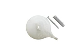 Gardinia 2 x White Aluminium Curtain Rail Ceiling Support 2 Track