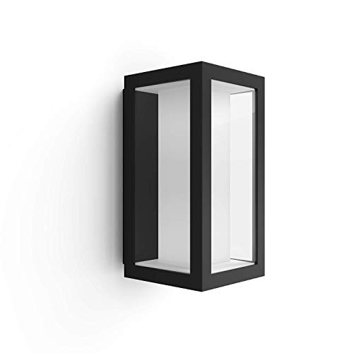 Philips Hue Impress White and Colour Ambiance LED Smart Garden Wall Light [Slim], Smart Wall Lamp that Works with Alexa, Google Assistant and Apple Homekit, Outdoor Lighting for Gardens and Patios