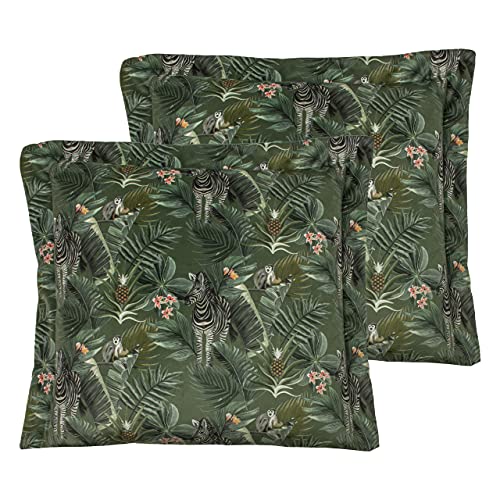 furn. Manyara Twin Pack Feather Filled Cushions, Zebra, 50 x 50cm