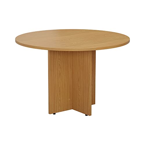 Office Hippo Heavy Duty Meeting Boardroom Office Table, Oak, 110 x 110 x 73 cm