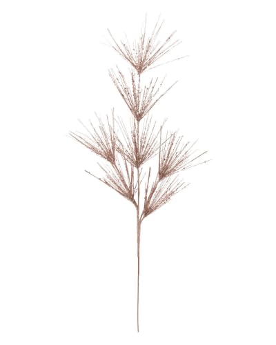 Rose Gold Glitter Firework Christmas Tree Spray, 74cm Pick - Rose gold glitter firework spray, 74cm Christmas tree pick for wreaths, garlands and festive arrangements