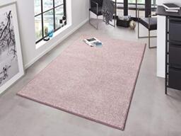 Hanse Home Pure Rug - Living Room Rug Dense Short Pile Robust Bedroom Rug Plain Modern for Dining Room, Living Room, Children's Room, Hallway, Bedroom, Kitchen - Pink, 80 x 150 cm