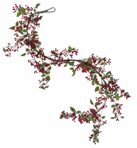 Botanik 150cm Large Luxury Christmas Natural Look Red Berry Floristry Garland