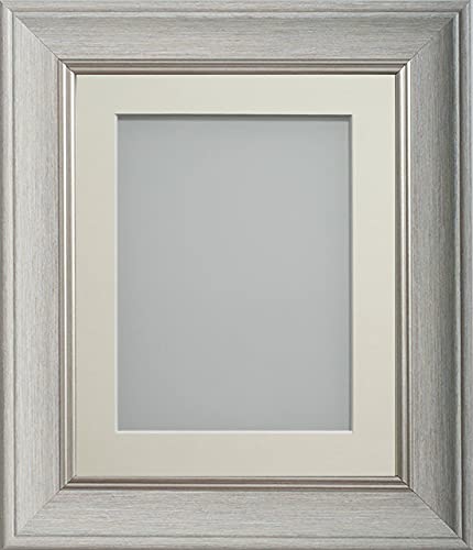 Frame Company Drummond Pale Grey Photo Frame, Ivory Mount, 18x14 for 14x10 inch, fitted with perspex