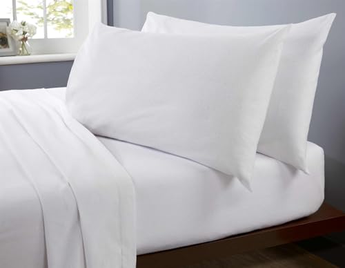Rapport Home Microfibre White Single Sheet Set Soft Bedding Set Luxury Easy Care Non-Iron Bedding
