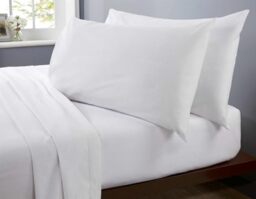 Rapport Home Microfibre White Single Sheet Set Soft Bedding Set Luxury Easy Care Non-Iron Bedding