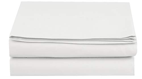 Elegant Comfort Premium Hotel Quality 1-Piece Flat Sheet, Luxury and Softest 1500 Thread Count Egyptian Quality Bedding Flat Sheet, Wrinkle-Free, Stain-Resistant, California King, White