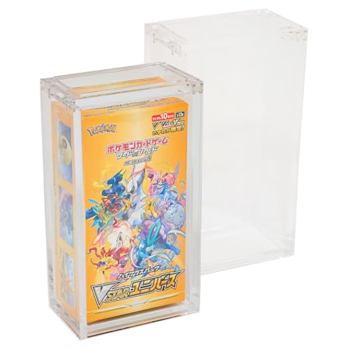 Platinum Protectors Acrylic Display Case for Pokemon Japanese Booster Small Vstar Box Premium Magnetic Top Stackable 6mm