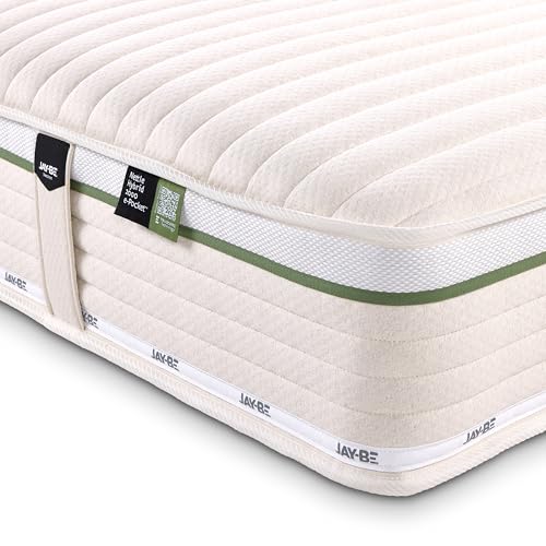 JAY-BE All‑Seasons Hybrid 2000 Small Double Mattress, 4ft, 23cm Thick, Pocket Sprung, Medium Mattress, Nettle Infused, Naturally Regulates Temperature for Better Sleep (190 x 120 x 23cm)