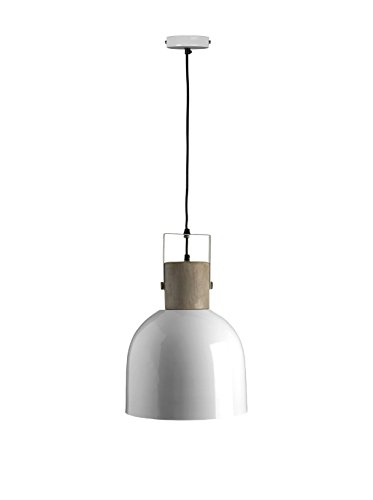 Premier Housewares Ceiling Lights White Finish Round Shape Pendant Light Antique Ceiling Lighting Contemporary Pendant Hanging Lighting For Ceiling w32 x d32 x h100cm