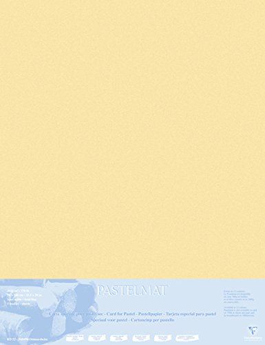 Clairefontaine - Ref 396023C - Pastelmat Mounted Board (5 Sheets) - 1800 Microns - 70 x 100cm - Maize Colour - Specially Formulated For Use With Pastels