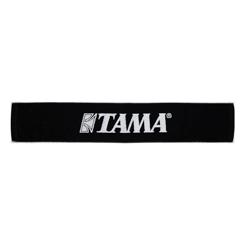 TAMA Hand Towel with White Logo - Black 100% Cotton 110 cm Long and 20 cm Wide (TTWL001)