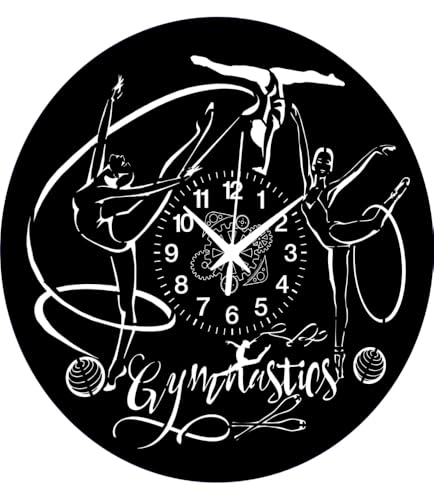Instant Karma Clocks - Rhythmic Gymnastics Wall Clock – Silent Non-Ticking Quartz – Wall Decoration for Dancer, Studio, Training Room, Gift for Gymnasts