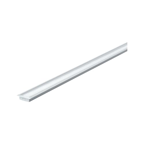 Paulmann 70410 Floor Profile with Diffuser 100 cm anodised Aluminium Satin Aluminium/Plastic for Lighting Effect with LED Strips
