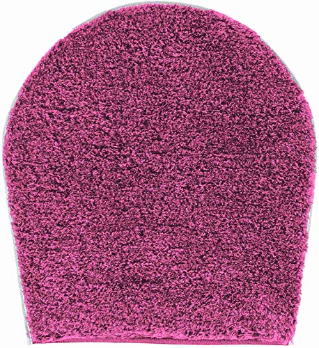 Grund Bath Mat 27 mm, Ultra Soft and Absorbent, Anti Slip, 5 Years Warranty, MELANGE, Toilet Seat Cover 47x50 cm, Berry