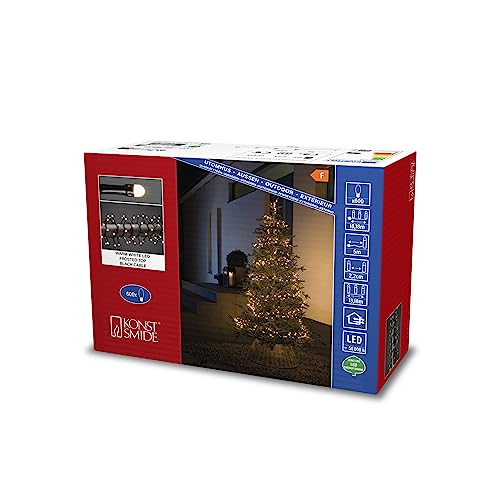 Konstsmide LED Fairy Lights for Indoor and Outdoor Use - Christmas Decorations - 600 String Lights - Mains Powered Plug-in