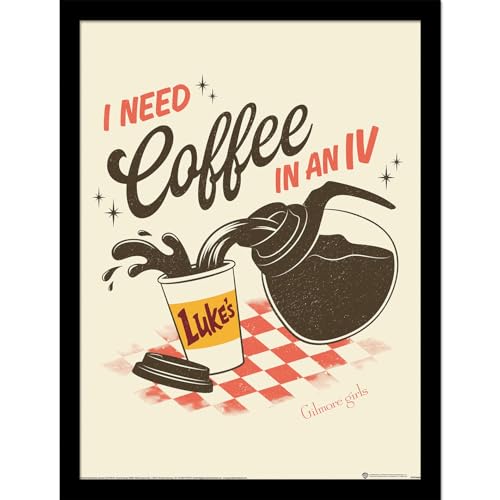 Pyramid International Gilmore Girls (Coffee Iv) 30cm x 40cm Framed Collector Print One Size