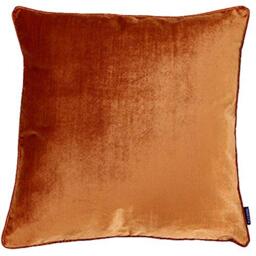 "Riva Paoletti Luxe Velvet Feather Filled Cushion - Rust Orange - Soft Velvet Feel Fabric - Reversible - Hidden Zip Closure - Machine Washable - 100% Polyester Case - 55 x 55cm (22"" x 22"" inches)"