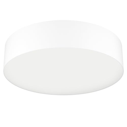 Eglo Connect.z Smart Home LED Ceiling Light Romao-Z, Round Zigbee Lighting, app and Voice Control Alexa, tunable White (Warm - Cool White), RGB, dimmable Spotlight, White Fabric lamp