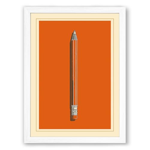 Mechanical Precision Minimalist Framed Wall Art Print A4 (29.7×21cm) White, Wall Decor for Living Room, Bedroom, Office & Home, Ready to Hang, Art Gift