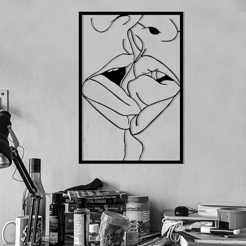 Stylish Black Decorative Metal Wall Accessory, 34.5 x 50 cm, 100% Metal, 1.2 mm Thickness, Perfect for Modern Home Decor & Unique Wall Art