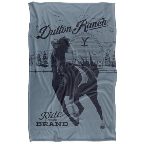 LOGOVISION Yellowstone Dutton Horse Ride Silky Touch Super Soft Throw Blanket 91 x 147 Cm