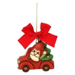 THUN - Christmas ornament Oliver with ceramic van, maxi 8 x 5 cm, height 7.5 cm
