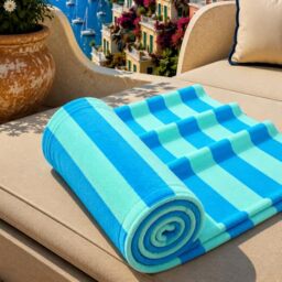 PETTI Artigiani Italiani - Microfibre Beach Towel, Beach or Pool Towel, Beach Towel, Large 90 x 180 cm, Tiffany Stripes