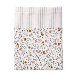 ESSIX Honoré Flat Sheet, Cotton, Orange Squirrel, 240 x 300 cm