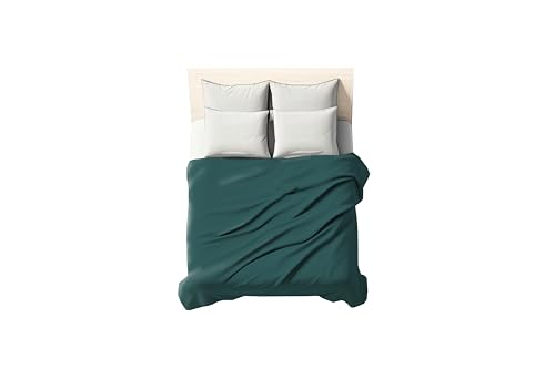 zer0bed, Double Bed Flat Sheet, 260 x 290 cm, 100% Cotton, Teal, Flat Sheet, 1 Piece (Top Sheet Only)