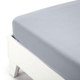 Caleffi Plain Fitted Sheet 180 x 200 cm Silver