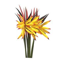 Medium Bird of Paradise 23 Inch,Artificial Flowers Outdoor UV Resistant No Fade Fake Plastic Plants,Flower Stem 5 mm,Artificial Flower Plants Small Flower Arrangement for Home Office 8 Pcs (Yellow)