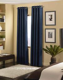 "Curtainworks Curtain Panel, Polyester, Navy, 50"" W x 108"" L (Pack of 1)"