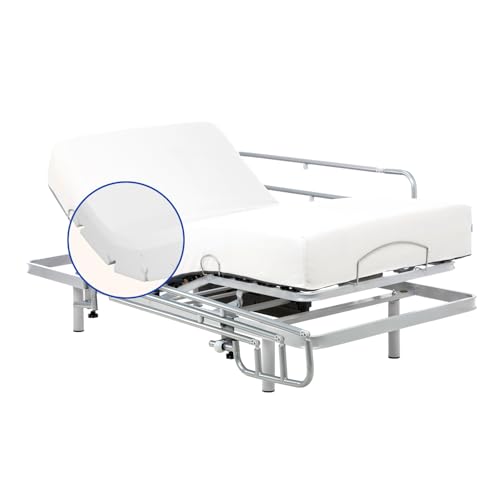 Geriafy – 3ft Single Electric Adjustable Bed with HR Foam Mattress, Folding Bed Rails & Wireless Remote - Tencel Cover - Fire-Retardant - Home Comfort