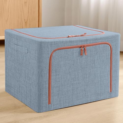 JOYBOS Foldable Fabric Storage Box 24L Cyan