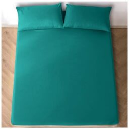 GC GAVENO CAVAILIA Easy Care Polycotton Fitted, Plain Dyed Bed Sheets OR Housewife Pillowcases 2 Pack, Polyester-Cotton, Deep Teal, Super King