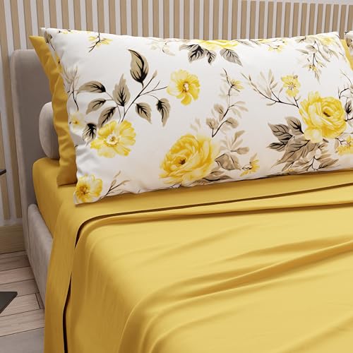 PETTI Artigiani Italiani - Cotton Sheets with Pillowcases in Digital Print, Double Bed Sheet, Monaco, 100% Made in Italy