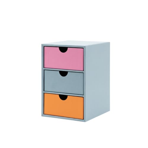 Rössler - Costa Rica 3 Drawer Storage Box - Desk organiser 11 x 16.5 x 12.5 cm with 3 drawers for office, home office and desk organisation