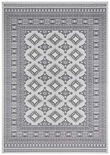 NORTHRUGS Nouristan Sao Buchara Oriental Short Pile Rug, Stone Grey, 120 x 170 cm