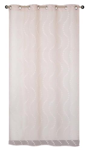 Atout Ciel Ready-to-Hang Net Curtain with Eyelets 140 x 240 cm Old Pink