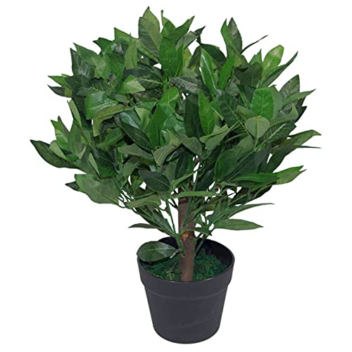 Leaf Design UK Artificial Realistic Bay Laurel Topiary Ball Tree,Green,50cm
